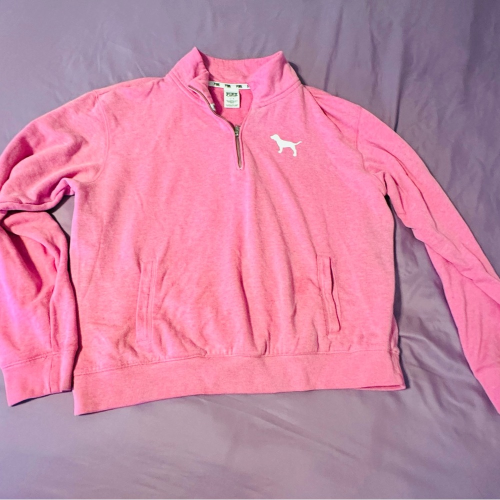 PINK Victoria's Secret Pink Quarter-Zip Sweater